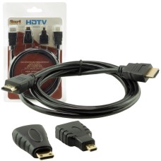 HDMI KABLO 1.5 METRE 3LÜ SET  (MICRO HDMI HDMI*MİNİ HDMI HDMI)