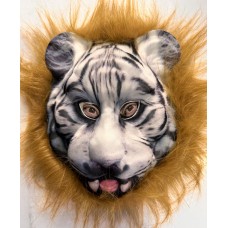 Kahverengi Saçlı Dişli Kaplan Maskesi Mega Peluş 25 No