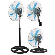 KİWİ KFAN-7473 20" 50CM SANAYİ VANTİLATÖR 3İN1=DUVARA MONTE- MASA ÜSTÜ- AYAKLI 3 KADEME HIZ- 5 METAL KANAT 54W