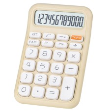 KREM RENK BEYAZ TUŞ 12 HANELİ HESAP MAKİNESİ