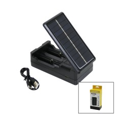 LI-ION CHARGER MS-TYN82  SOLAR - GÜNEŞ ENERJİLİ   2Lİ   PİL ŞARJ  ALETİ  1200mA
