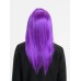 Mor Renk Düz Kesim Uzun Parti Peruğu Takma Saç