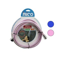 NİKELAJLI RENKLİ PLASTİK DUŞ HORTUMU ANTİ TWİST=DOLANMAZ-KIVRILMAZ-KOPMAZ 1.5MTKARTELALI