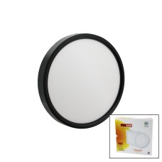 NİSALUCE EPL-24SÜ/S 24W SİYAH METAL KASA SIVA ÜSTÜ YUVARLAK LED SLİM PANEL 1680LM BEYAZ=6500K 30.000 SAAT ÖMÜR