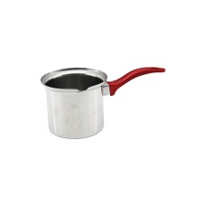 NO-4  ÇELİK CEZVE  KIRMIZI KULP