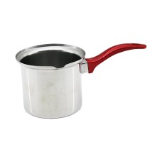 NO-6  ÇELİK CEZVE  KIRMIZI KULP