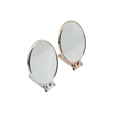 OVAL   6.5 İNÇ=16.5X13CM  MAKYAJ AYNASI  ÇİFT TARAFLI   BRONZ - GÜMÜŞ PLS.ÇERÇEVE   KATLANIR AYAKLI