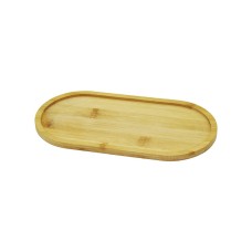 OVAL AHŞAP BAMBU YAĞDANLIK ALTLIK 12X23CM