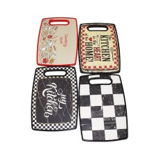 PLASTİK  KESİM PANOSU 23X33.5CM RENKLİ YAZILI - DESENLİ KALINLIK 10MM EL GEÇMELİ KULP