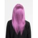 Rose Pembe Renk Düz Kesim Uzun Parti Peruğu Takma Saç