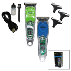 ŞEFFAF GÖVDE 2 KADEMELİ TURBO - LED GÖSTERGELİ USB ŞARJLI SAÇ SAKAL TRAŞ MAKİNESİ RD-3706