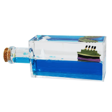 ŞİŞE - MİKA DEKORATİF AKVARYUM CİVALI YÜZEN GEMİ