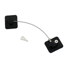 SİYAH PLAKA   HALATLI  EMNİYET KİLİT  5X6CM YAPIŞKANLI MONTAJ=2PCS PLAKA   HALAT=18.8CM