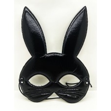 Siyah Renk Kumaş Malzemeden İmal Eva Tavşan Maskesi 19x15 cm