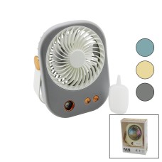 SU SPREYLİ USB MİNİ FAN 15.5X12CM MASA ÜSTÜ USB ŞARJLI 2İN1 KULP=TAŞIMA - DURUŞ 3 KADEME HIZ BJJ-566