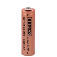 SUPEX SP14500-900S LİTYUM ION 3.7V 900MAH ŞARJ EDİLEBİLİR BAŞLIKLI PİL