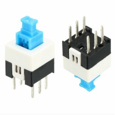 TACTILE PUSH BUTTON ON/OFF ANAHTARLI SWİTCH 7X7 MM 6 BACAKLI KİLİTLİ (IC-196)