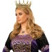 Taşlı Rönesans Kostümlü Kraliyet Ortaçağ Altın Kraliçe Prenses Tacı