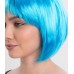 Turkuaz Renk Parti Peruğu Küt Saç