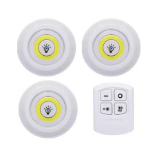 ÜÇLÜ KUMANDALI PİLLİ DOKUNMATİK PORTATİF COB LED IŞIK AYDINLATMA