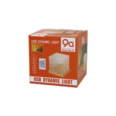 USB KUMANDALI RGB SU DESENLİ MİKA KRİSTAL PLASTİK GECE LAMBASI 9.5X9.5CMX11.5CM
