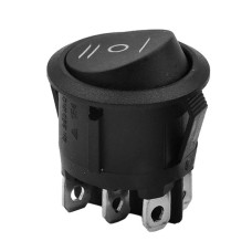 YUVARLAK ANAHTAR ON-OFF-ON 6P SİYAH (IC-134-6) YUVARLAK ANAHTAR ON-OFF-ON 6P SİYAH (IC-134-6)